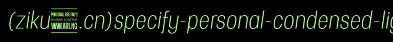 Specify-PERSONAL-Condensed-Light-Italic.ttf是一款不错的英文字体下载
