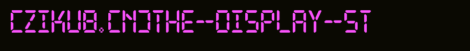 The-Display-St.ttf类型，T字母英文
