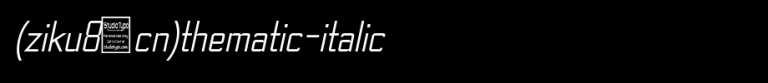 TheMatic-Italic.otf类型，T字母英文
