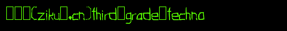Third-Grade-Techno.ttf类型，T字母英文