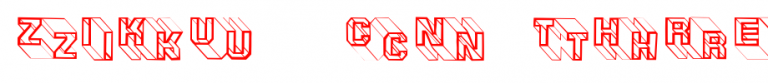 ThreeDeeTwoBeta.ttf类型，T字母英文