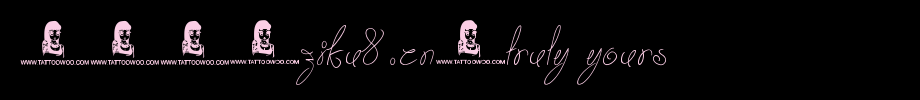 Truly-Yours.otf类型，T字母英文