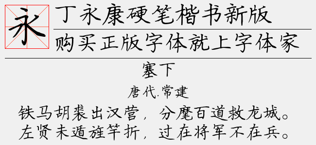 丁永康硬笔楷书新版-其他字体