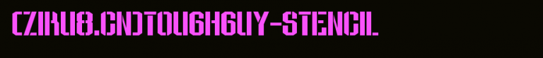 ToughGuy-Stencil.otf类型，T字母英文